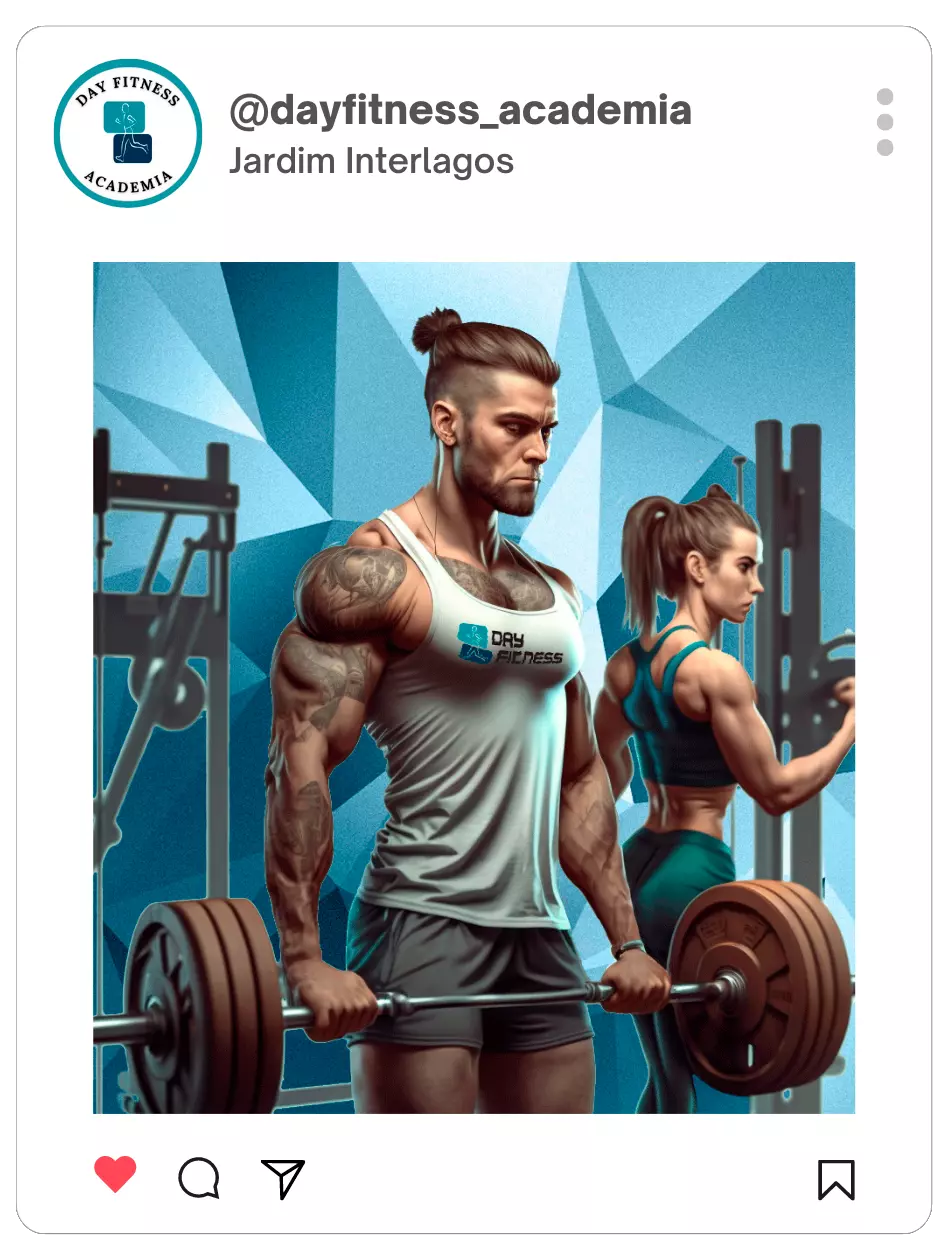 Imagem ilustrativa de um post no instagram da Day Fitness