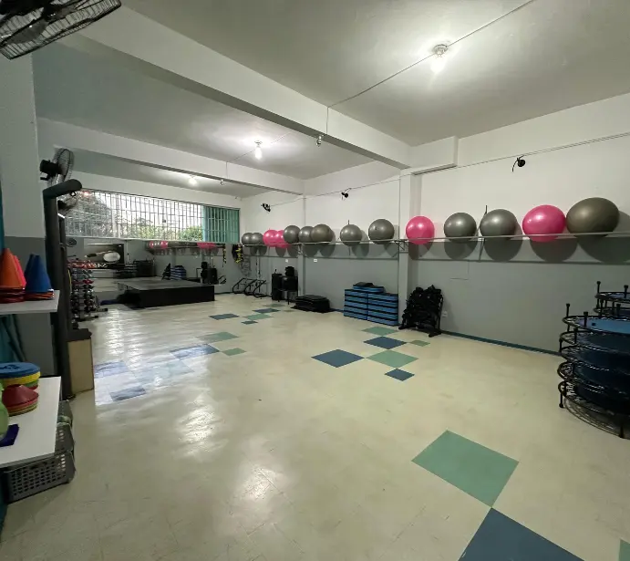 Foto da sala de ginástica