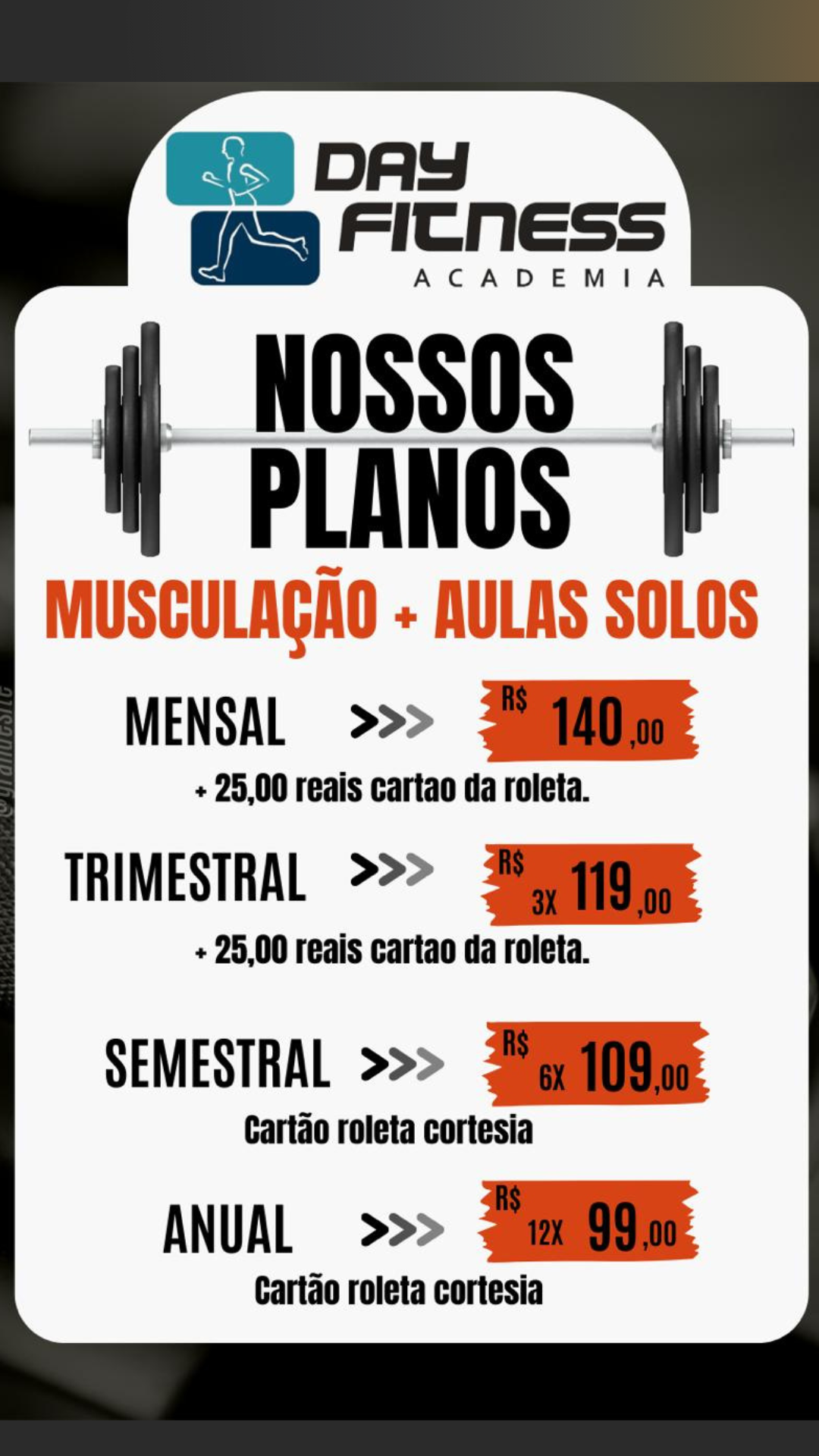 Plano SOLO, musculação + aulas solo